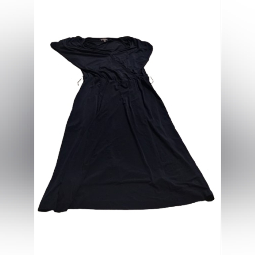 Brooks Brothers V Neck Short Sleeve Faux Wrap Dress Blue Sz S